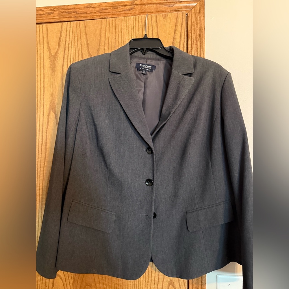 Evan Picone Women's Charcoal Gray Tailored Blazer